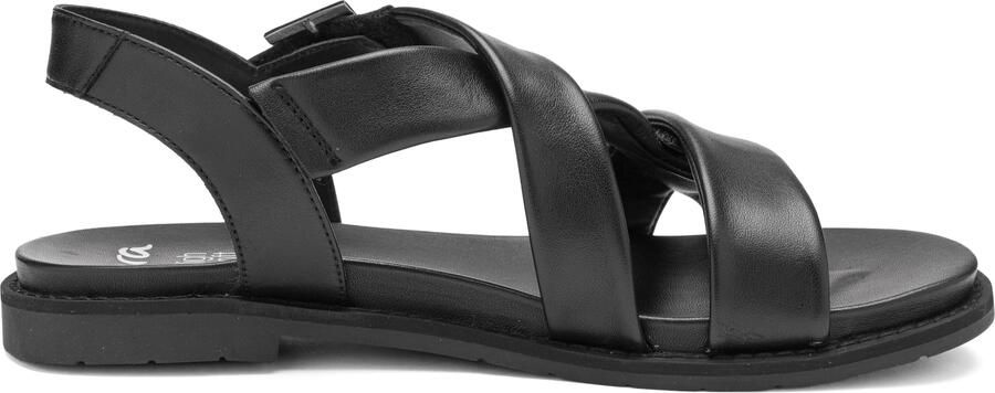 Ara 1253606 ELBA-S Platte sandalen Dames Sandalen Zwart