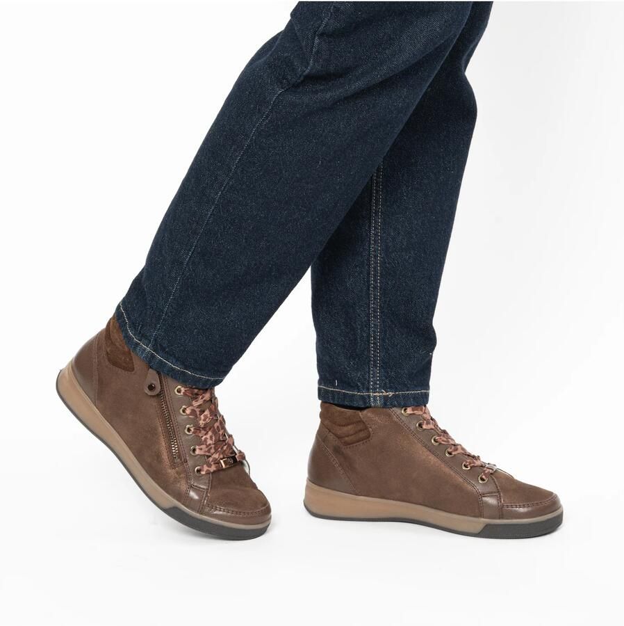 Ara 1214499 OM-ST-HIGH-SOFT Hoge sneakers Veterboots Dames veterschoenen Dames sneakersHalf-hoge schoenen Bruin - Foto 12