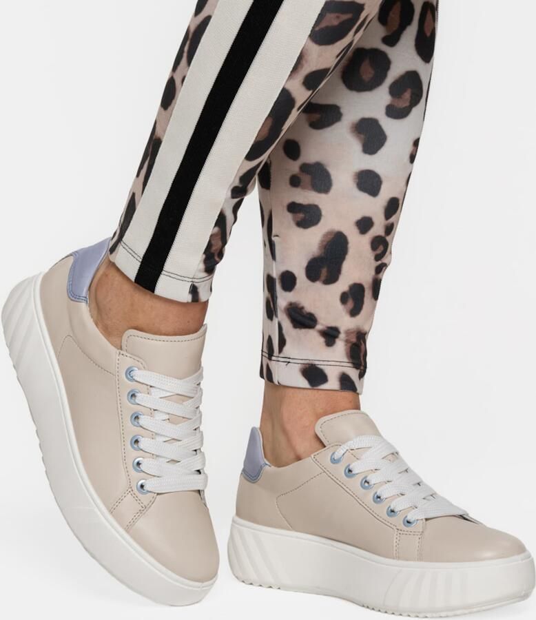ARA Sneakers laag beige lichtblauw - Foto 3