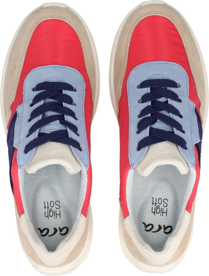 ARA Sneakers laag beige navy framboos wit - Foto 2