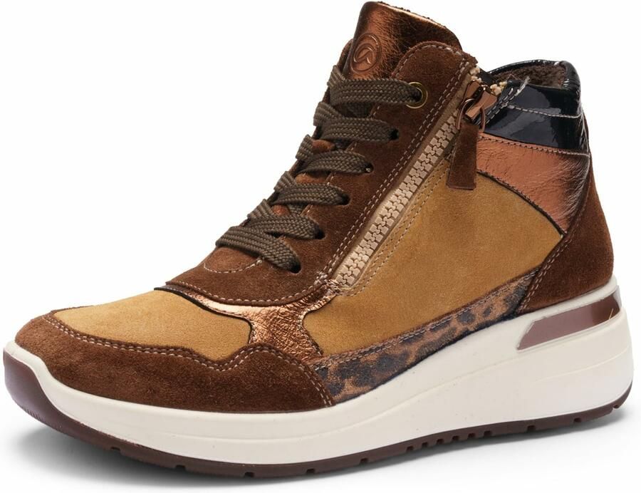 ARA Sneakers laag bruin cappuccino brons zwart - Foto 2