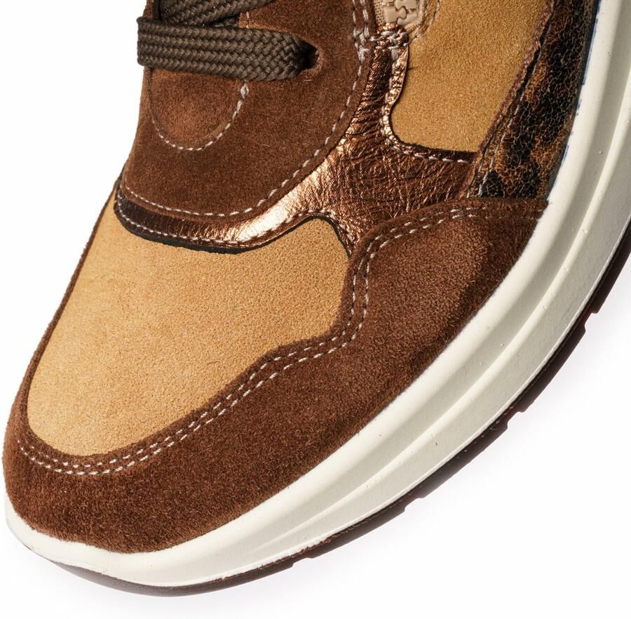 ARA Sneakers laag bruin cappuccino brons zwart - Foto 5