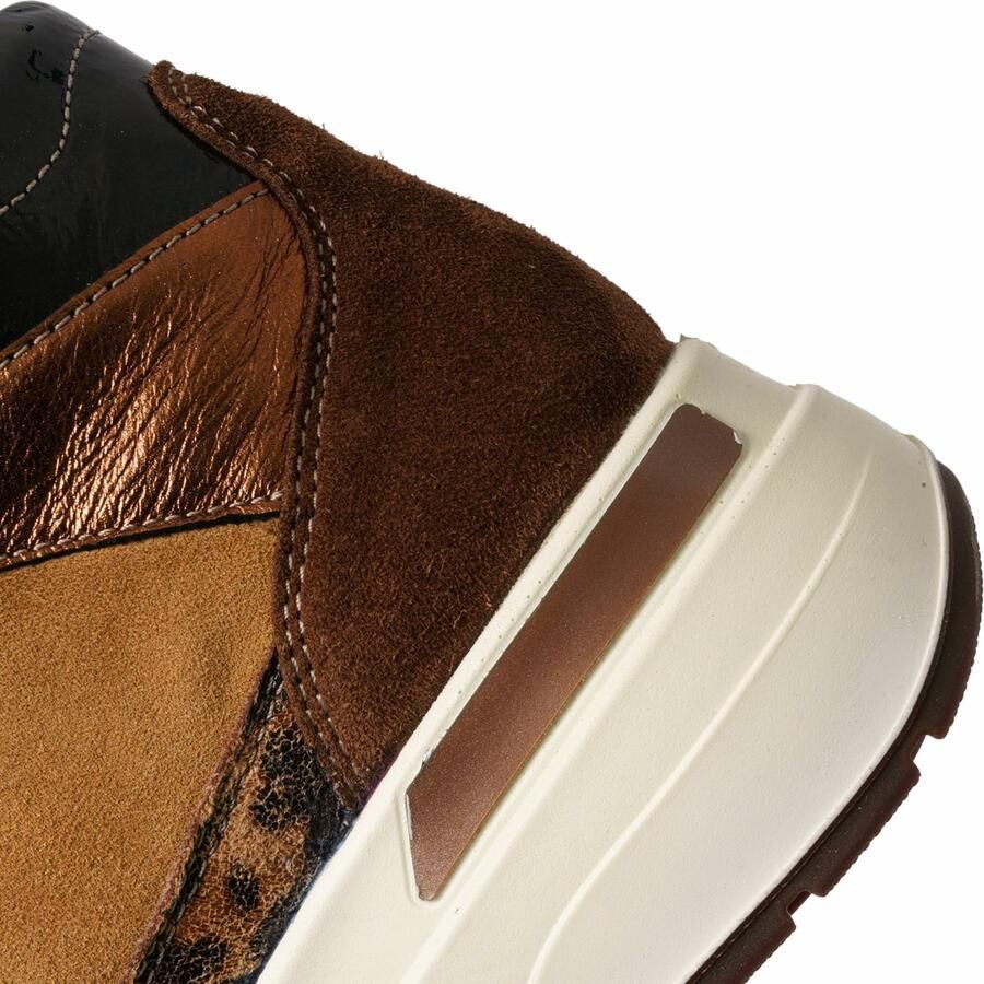 ARA Sneakers laag bruin cappuccino brons zwart - Foto 7