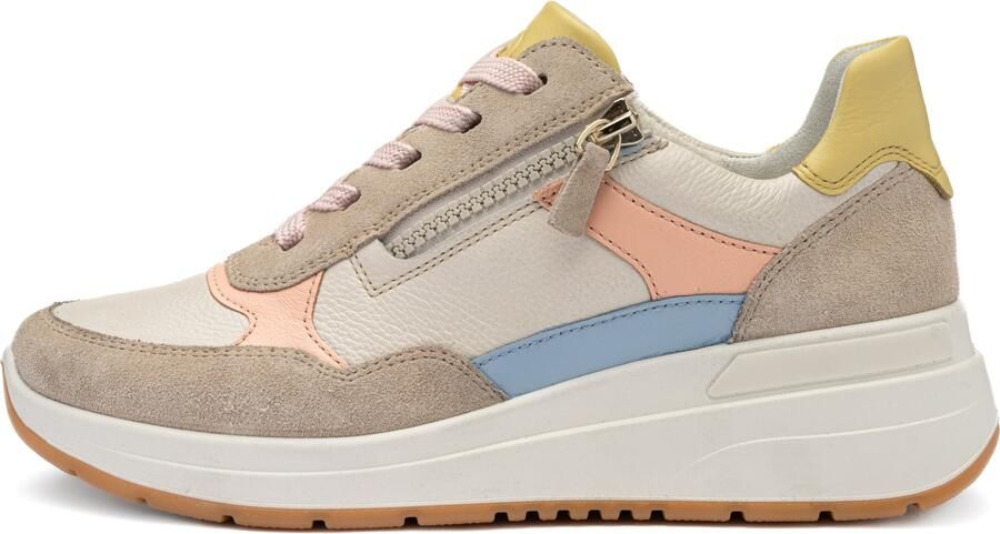 ARA Sneakers laag 'Garda' beige pastelblauw lichtbruin pasteelgeel - Foto 3