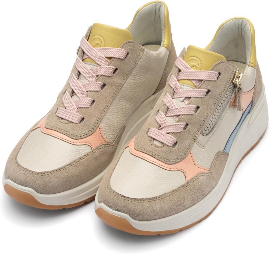 ARA Sneakers laag 'Garda' beige pastelblauw lichtbruin pasteelgeel - Foto 5