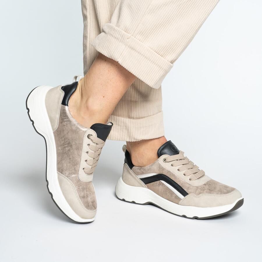 ARA Sneakers laag nude lichtbeige zwart - Foto 3