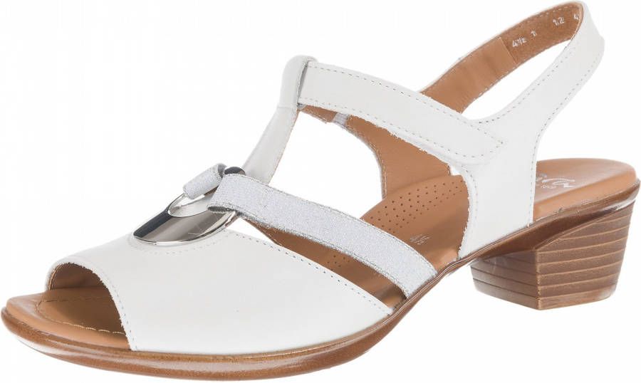 Ara Lugano White H Wijdte Sandalen - Schoenen.nl