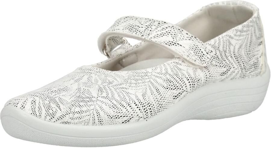 Arcopedico Ballerina met riempjes rookgrijs wit