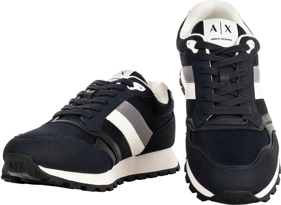 ARMANI EXCHANGE Sneakers laag donkerblauw grijs wit - Foto 6