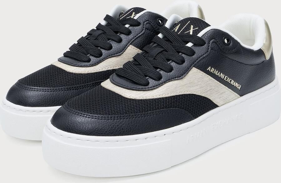 ARMANI EXCHANGE Sneakers laag goud zwart - Foto 2