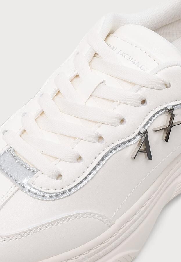 ARMANI EXCHANGE Sneakers laag zilver wolwit - Foto 3