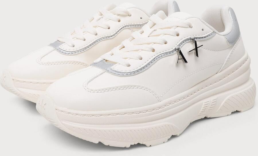 ARMANI EXCHANGE Sneakers laag zilver wolwit - Foto 4