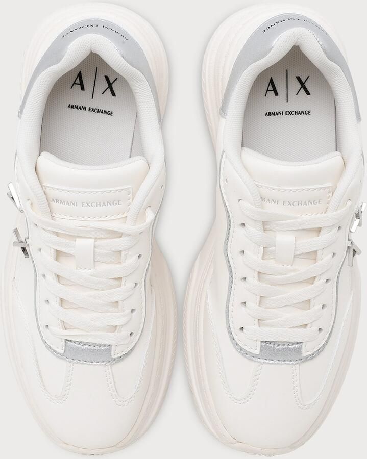 ARMANI EXCHANGE Sneakers laag zilver wolwit - Foto 2