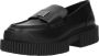 Armani Exchange Zwarte leren mocassin lente zomer collectie Black Dames - Thumbnail 4