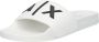 Armani Exchange Moderne en praktische witte zomerslippers - Thumbnail 3