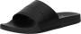 Armani Exchange Zwarte Effen Rubberen Slippers Black Heren - Thumbnail 4