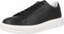 Armani Exchange Zwarte Casual Leren Sneakers voor Mannen Black Heren - Thumbnail 5