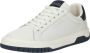 Armani Exchange Witte en blauwe lage profiel sneakers White Heren - Thumbnail 2