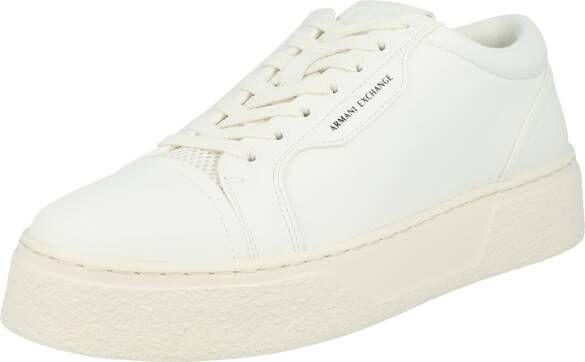Armani Exchange Witte leren logo sneakers White Heren - Foto 4