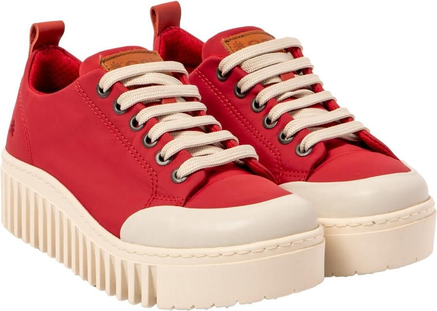 ART Sneakers laag 'Brighton' crème rood - Foto 2