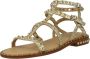 Ash Platte Sandalen met Gouden Studs Beige Dames - Thumbnail 4