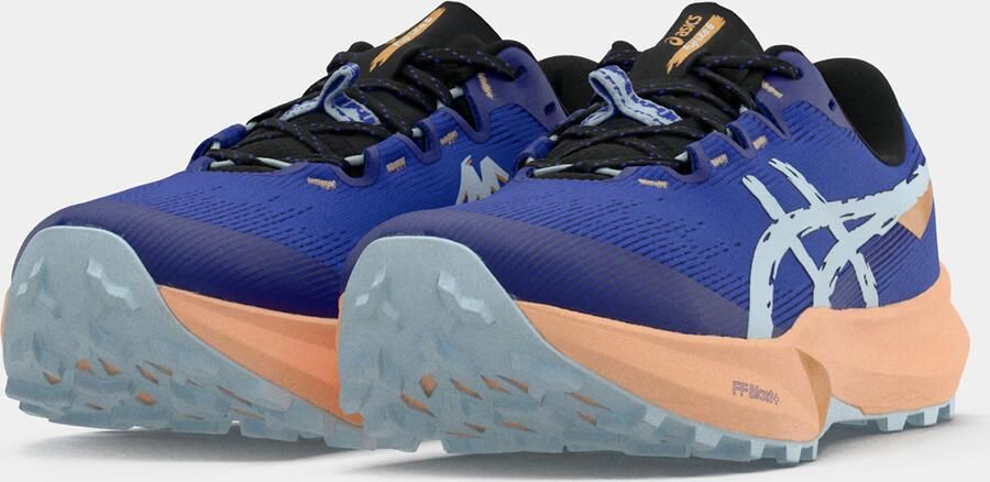 ASICS Loopschoen 'Fuji Lite 6' navy lichtblauw donkeroranje - Foto 6