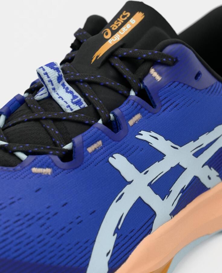 ASICS Loopschoen 'Fuji Lite 6' navy lichtblauw donkeroranje - Foto 4