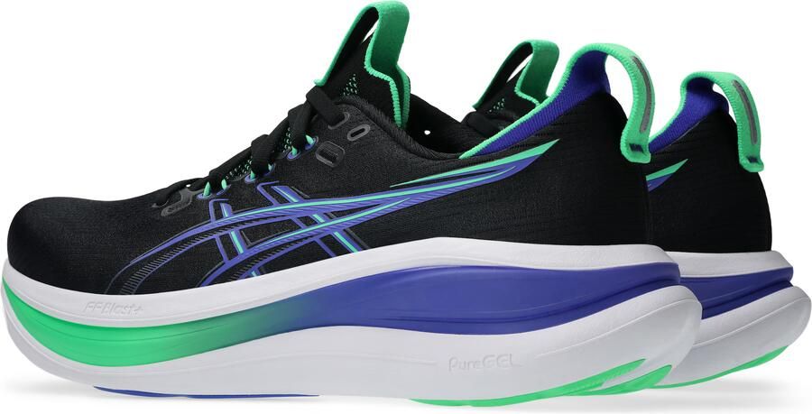 ASICS Loopschoen 'Gel-Nimbus 28' blauw aqua neongroen zwart - Foto 3
