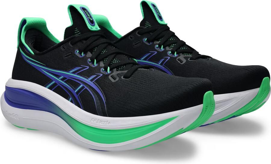 ASICS Loopschoen 'Gel-Nimbus 28' blauw aqua neongroen zwart - Foto 6