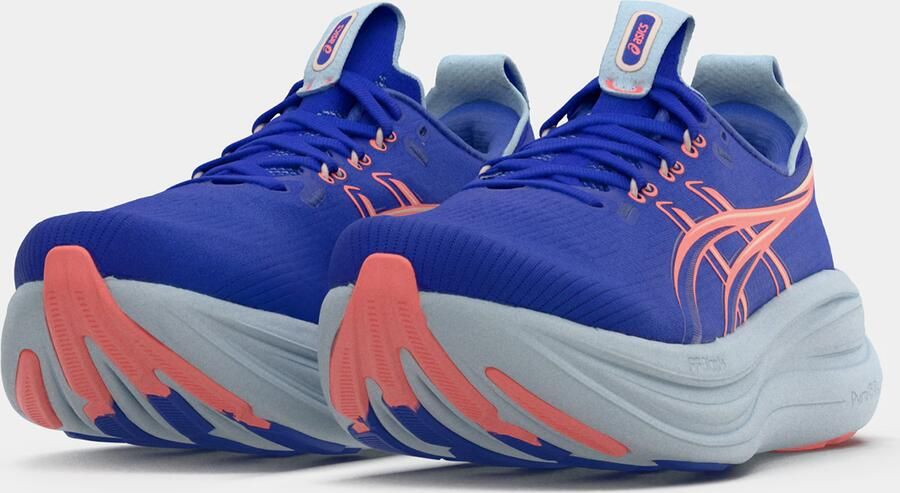 ASICS Loopschoen 'Gel-Nimbus 28' blauw pastelblauw koraal pasteloranje - Foto 6