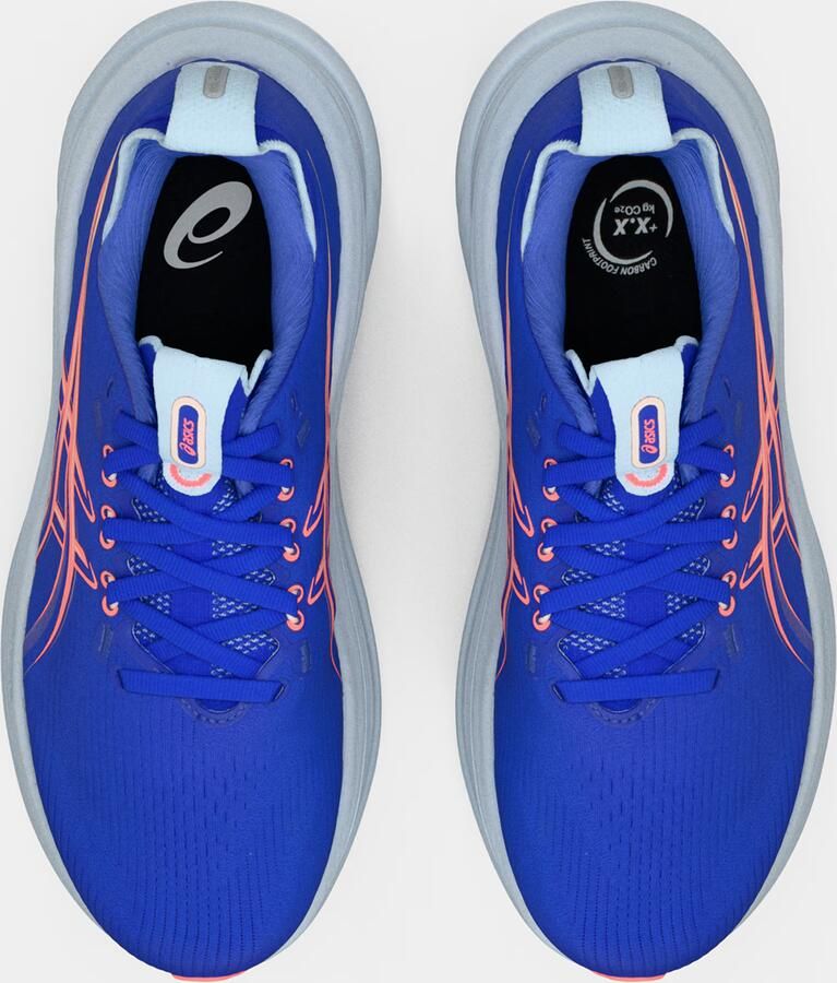 ASICS Loopschoen 'Gel-Nimbus 28' blauw pastelblauw koraal pasteloranje - Foto 3