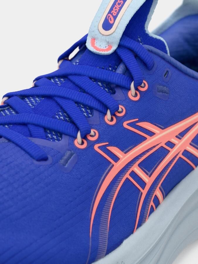 ASICS Loopschoen 'Gel-Nimbus 28' blauw pastelblauw koraal pasteloranje - Foto 4