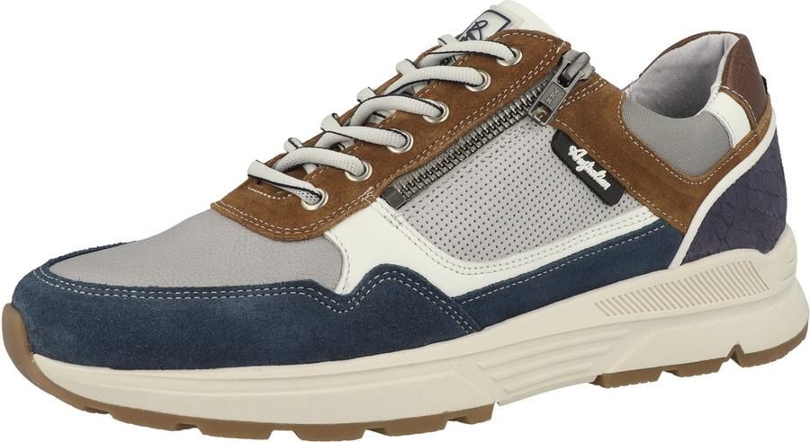 AUSTRALIAN FOOTWEAR Sneakers laag 'Connery' donkerblauw karamel lichtgrijs wit