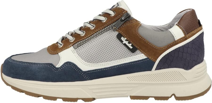 AUSTRALIAN FOOTWEAR Sneakers laag 'Connery' donkerblauw karamel lichtgrijs wit - Foto 3