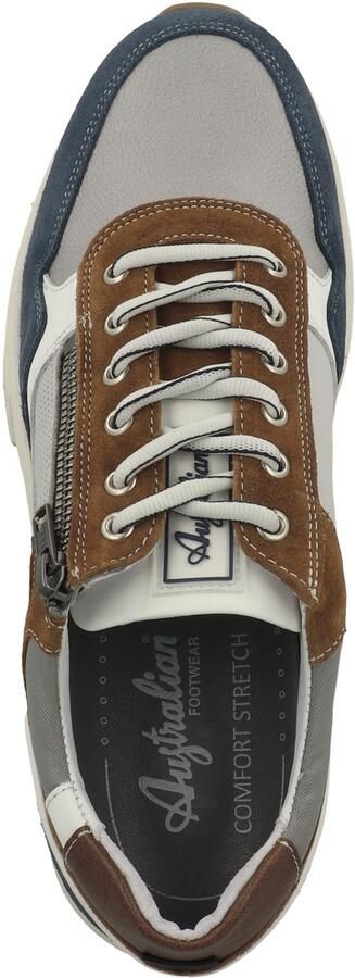 AUSTRALIAN FOOTWEAR Sneakers laag 'Connery' donkerblauw karamel lichtgrijs wit - Foto 6