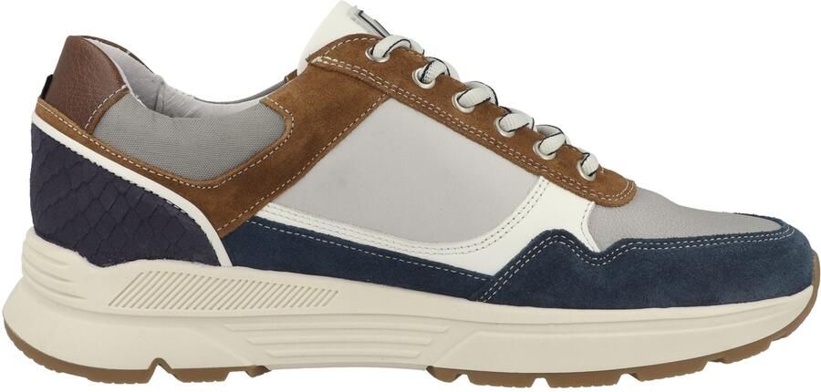 AUSTRALIAN FOOTWEAR Sneakers laag 'Connery' donkerblauw karamel lichtgrijs wit - Foto 4