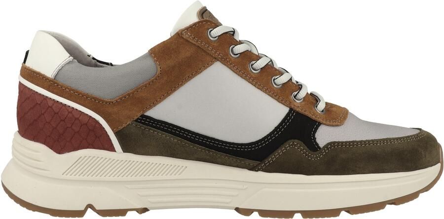 AUSTRALIAN FOOTWEAR Sneakers laag 'Connery' ombergrijs lichtgrijs olijfgroen wit