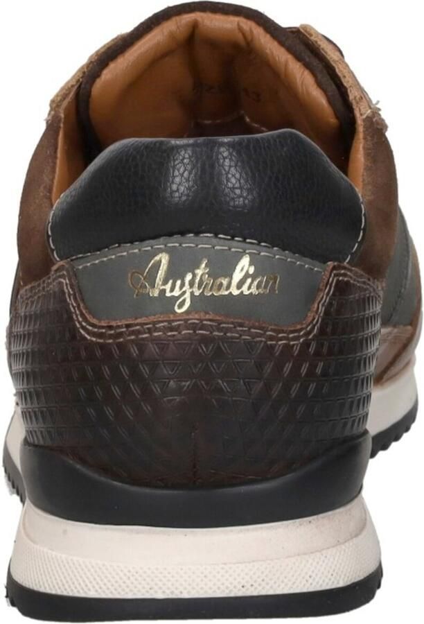 Australian Filmon PKK Grey Brown Black Sneakers Grijs Bruin Zwart Leer en Suede Heren Grijs Bruin - Foto 9