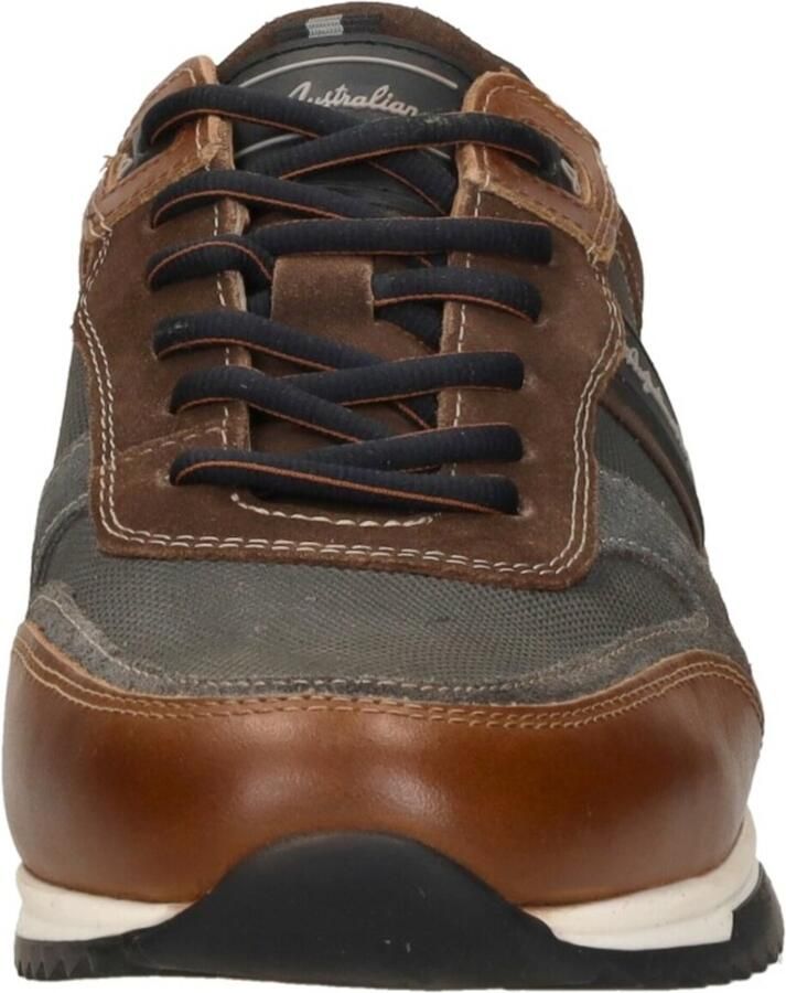 Australian Filmon PKK Grey Brown Black Sneakers Grijs Bruin Zwart Leer en Suede Heren Grijs Bruin - Foto 3
