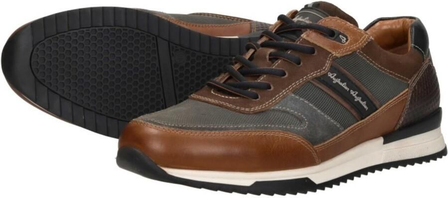 Australian Filmon PKK Grey Brown Black Sneakers Grijs Bruin Zwart Leer en Suede Heren Grijs Bruin - Foto 11
