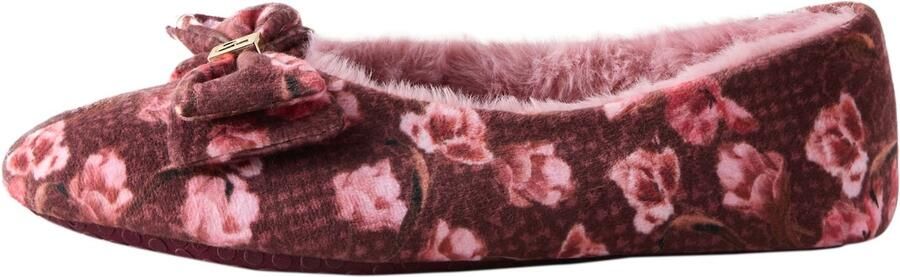 B by Ted Baker Huisschoenen chocoladebruin rosa wit
