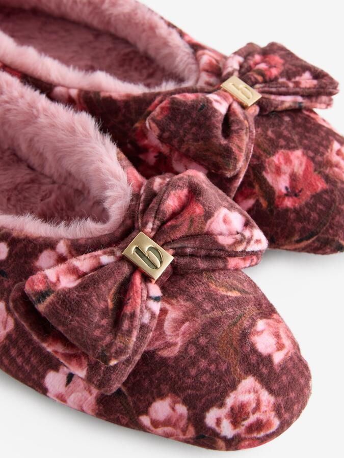 B by Ted Baker Huisschoenen chocoladebruin rosa wit - Foto 4