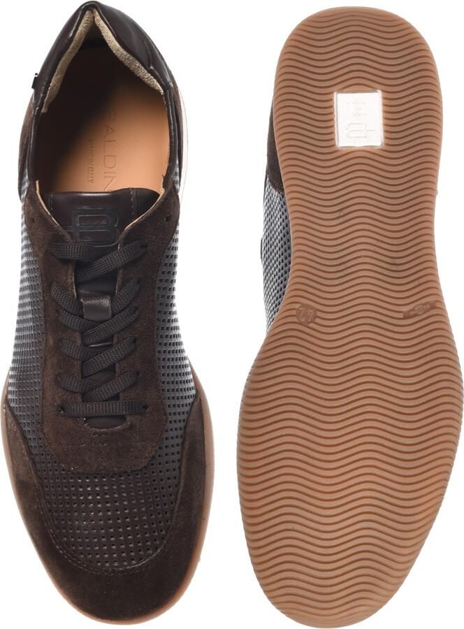 Baldinini Suède en geperforeerde leren sneaker - Foto 3