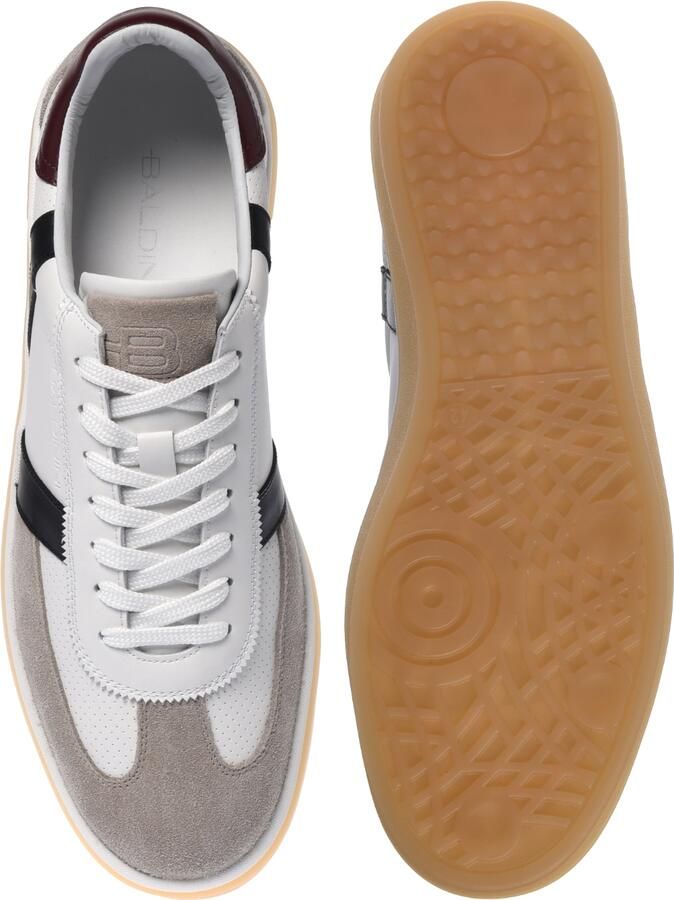 BALDININI Sneakers laag donkerbeige wijnrood zwart offwhite - Foto 3