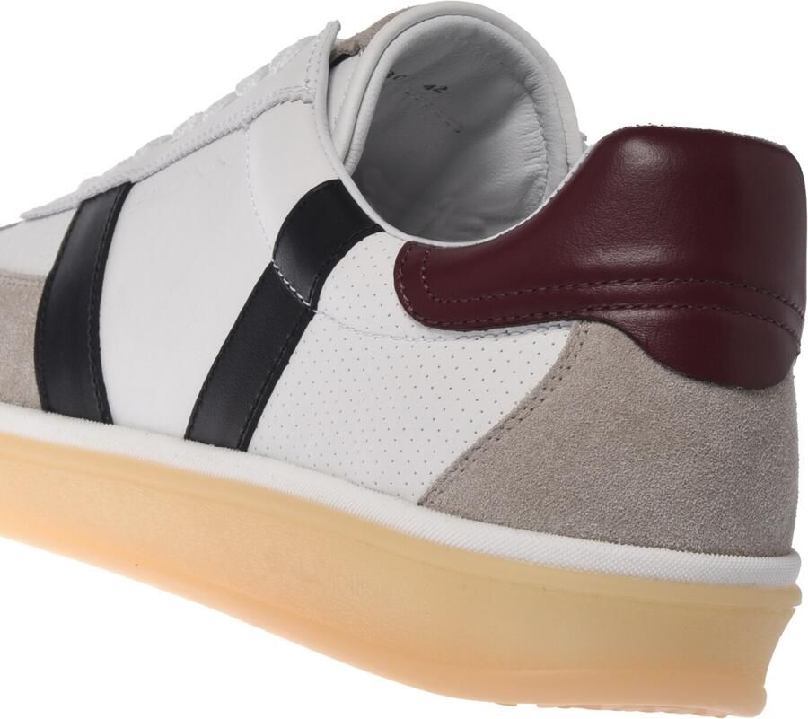 BALDININI Sneakers laag donkerbeige wijnrood zwart offwhite - Foto 2
