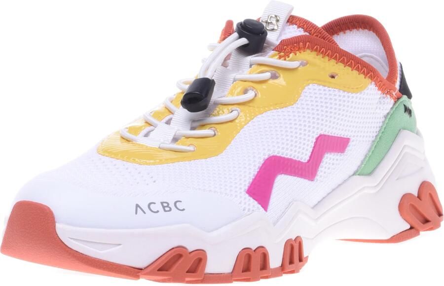BALDININI Sneakers laag donkergeel mintgroen donkerroze wit