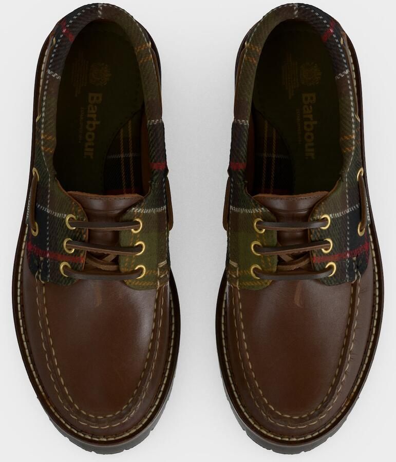 Barbour Veterschoen 'Darras' marine chocoladebruin olijfgroen rood - Foto 3