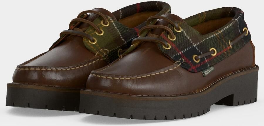 Barbour Veterschoen 'Darras' marine chocoladebruin olijfgroen rood - Foto 6