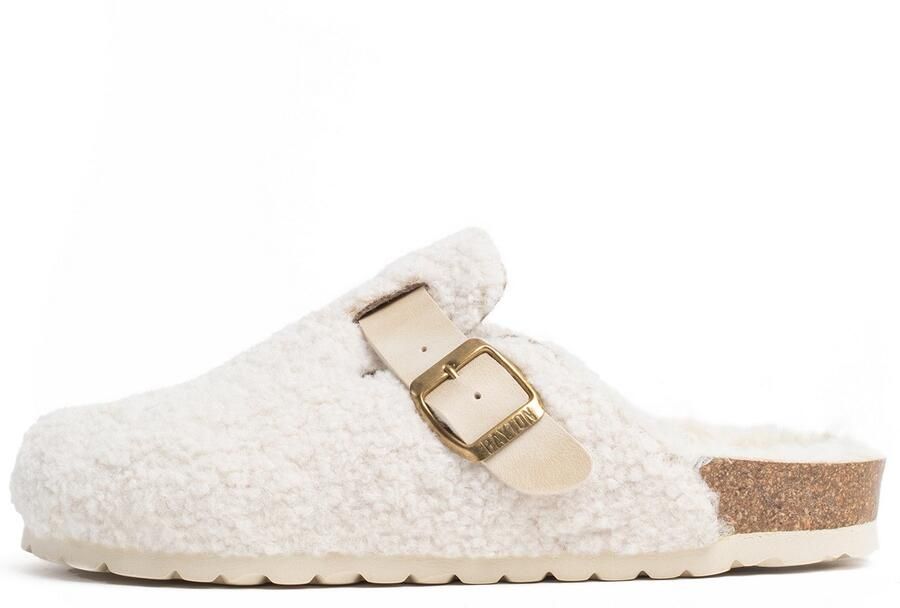 Bayton Clogs 'Kazan' lichtbeige wit