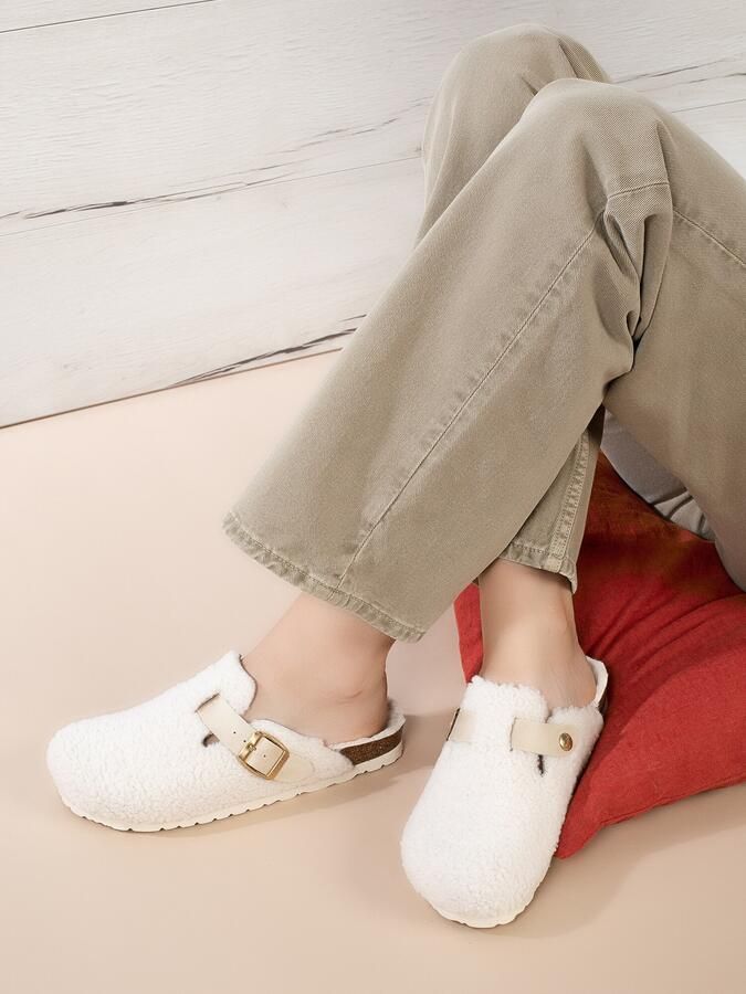 Bayton Clogs 'Kazan' lichtbeige wit - Foto 3